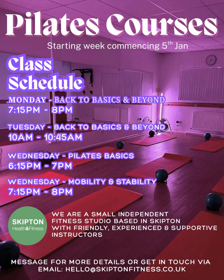 Spaces on our Pilates courses in 2026